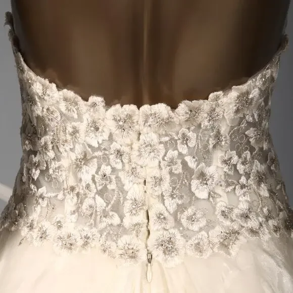 FRANCESCA MIRANDA Couture Gaelle Strapless Aline Ballgown Wedding Dress Gown 10